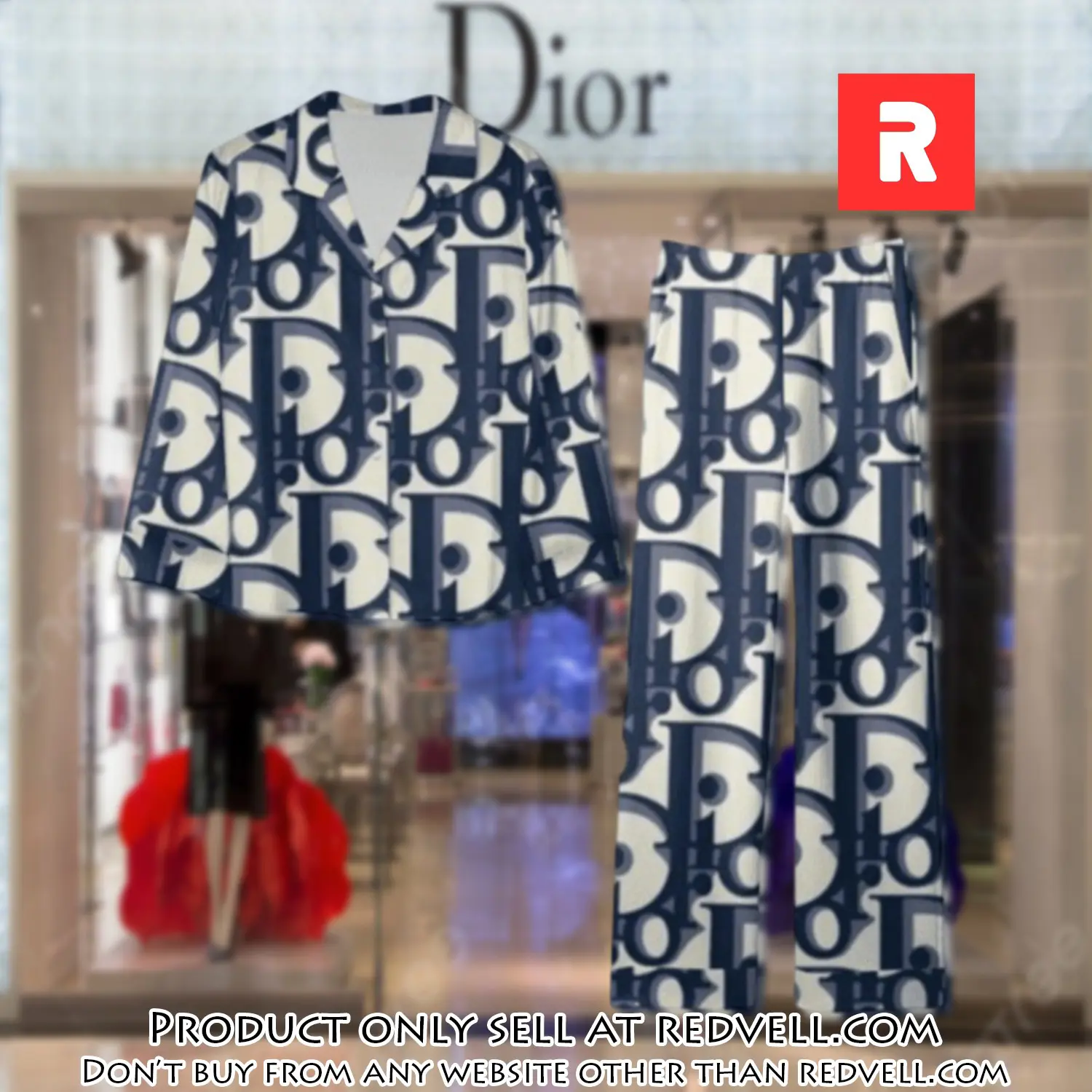 Trending luxury dior satin pajama set pjs1044 rv5549976